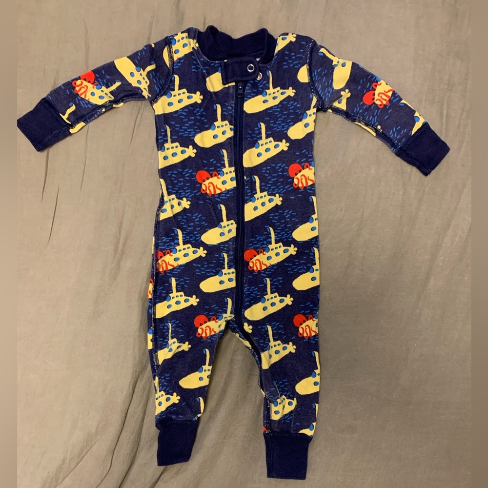 Hanna Andersson 6-12 month yellow submarine pajamas